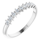 14K White 1/4 CTW Diamond Nine-Stone Anniversary Band-