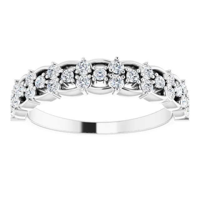 14K White 3/8 CTW Diamond Anniversary Band-