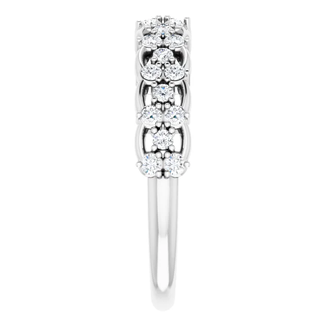 14K White 3/8 CTW Diamond Anniversary Band-