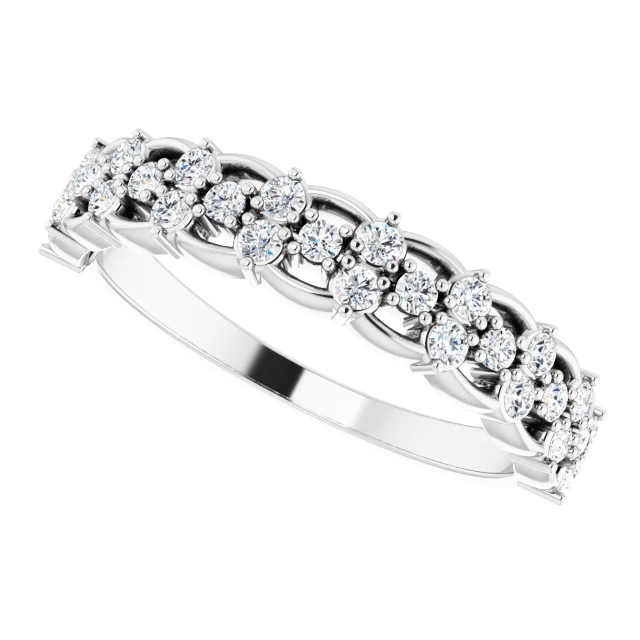 14K White 3/8 CTW Diamond Anniversary Band-