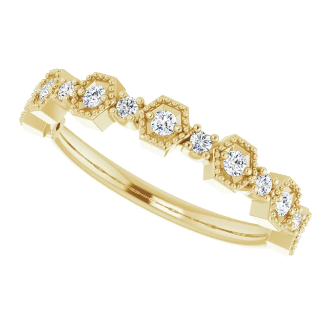14K Yellow 1/4 CTW Diamond Anniversary Band-