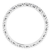 14K White 1/6 CTW Diamond Eternity Band Size 7-