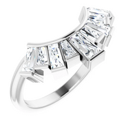 14K White 3/4 CTW Diamond Contour Band-