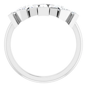 14K White 3/4 CTW Diamond Contour Band-