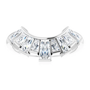 14K White 3/4 CTW Diamond Contour Band-