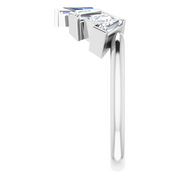 14K White 3/4 CTW Diamond Contour Band-