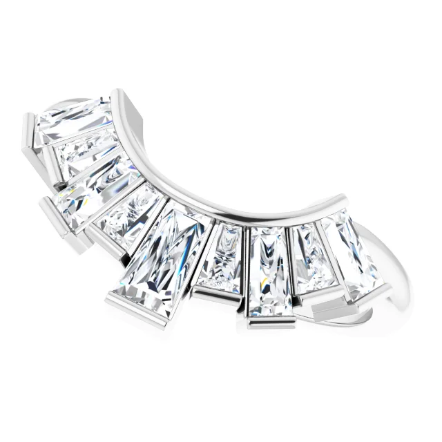 14K White 3/4 CTW Diamond Contour Band-