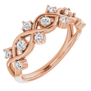 14K Rose 3/8 CTW Diamond Anniversary Band-