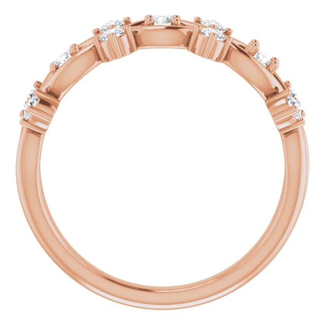 14K Rose 3/8 CTW Diamond Anniversary Band-