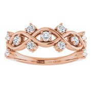 14K Rose 3/8 CTW Diamond Anniversary Band-