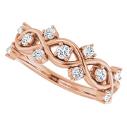 14K Rose 3/8 CTW Diamond Anniversary Band-