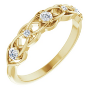 14K Yellow 1/5 CTW Diamond Stackable Ring-