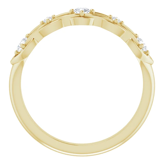 14K Yellow 1/5 CTW Diamond Stackable Ring-