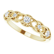 14K Yellow 1/5 CTW Diamond Stackable Ring-
