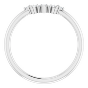 14K White .07 CTW Diamond Contour Band-