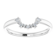 14K White .07 CTW Diamond Contour Band-