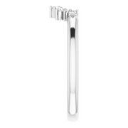 14K White .07 CTW Diamond Contour Band-