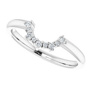 14K White .07 CTW Diamond Contour Band-