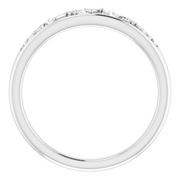 14K White 1/6 CTW Diamond Negative Space Ring-