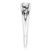 14K White 1/6 CTW Diamond Negative Space Ring-