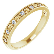14K Yellow 1/6 CTW Diamond Floral Anniversary Band-
