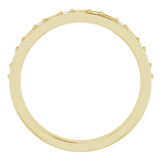 14K Yellow 1/6 CTW Diamond Floral Anniversary Band-