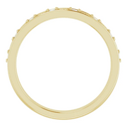 14K Yellow 1/6 CTW Diamond Floral Anniversary Band-