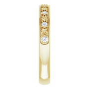 14K Yellow 1/6 CTW Diamond Floral Anniversary Band-
