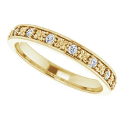 14K Yellow 1/6 CTW Diamond Floral Anniversary Band-