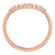 14K Rose 1/5 CTW Diamond Contour Band-