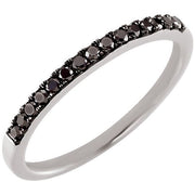 1/5 CTW Black Diamond Band-