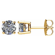 14K Yellow 1 1/2 CTW Diamond Earrings-