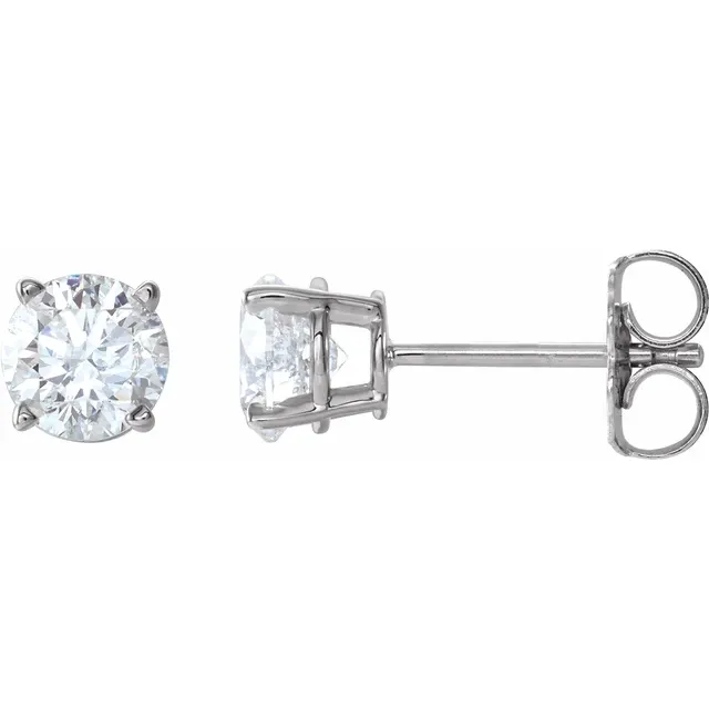 14K Yellow 1 1/2 CTW Diamond Earrings-