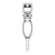 14K White .06 CTW Diamond Stackable Beaded Ring-