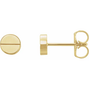 14K Yellow Geometric Earrings-