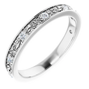 Platinum 1/8 CTW Diamond Anniversary Band-