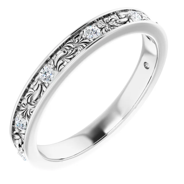 Platinum 1/8 CTW Diamond Anniversary Band-