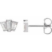14K Rose 1/3 CTW Diamond Geometric Cluster Earrings-