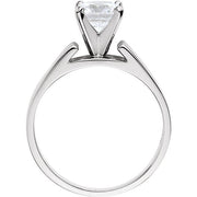 14K White 1/4 CTW Diamond Solitaire Engagement Ring-