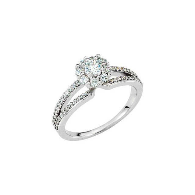 3/4 CTW Natural Diamond Engagement Ring-