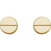14K Yellow Geometric Earrings-