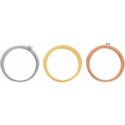 14K White/Yellow/Rose 3/8 CTW Natural Diamond Stackable Rings - Set of 3-