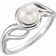 Cultured White Freshwater Pearl Ring-