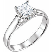 10K White 1/4 CTW Diamond Engagement Ring-