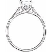 10K White 1/4 CTW Diamond Engagement Ring-