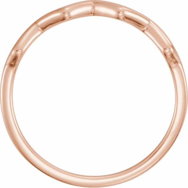 14K Rose Stackable Ring-