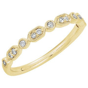 1/8 CTW Natural Diamond Stackable Ring-14kt Yellow Gold-6.00-