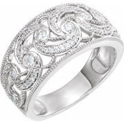 14K White 1/3 CTW Natural Diamond Ring-