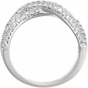 14K White 1 CTW Natural Diamond Criss-Cross Ring-