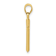 10k Polished Hollow Pendant-